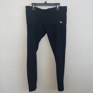 Pink yoga fold down leggings